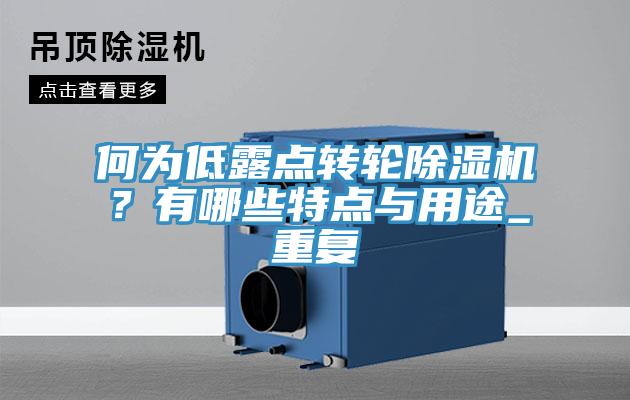 何為低露點轉輪蘑菇视频网站？有哪些特點與用途_重複
