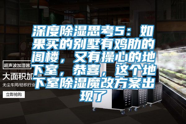 深度除濕思考5：如果買的別墅有雞肋的閣樓，又有操心的地下室，恭喜，這個地下室除濕魔改方案出現了